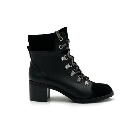 Sam Edelman Black Lace Up Manchester Boots Size 6 - Picture 7 of 8